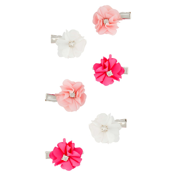 KIDS MNI DIA PNK FLWR CLIP 6PK