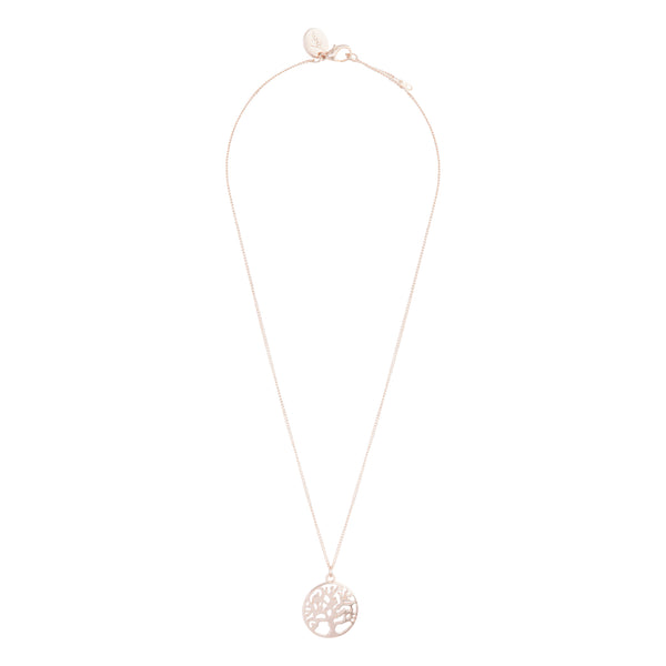 ROSE GOLD FILIGREE TREE OF LIFE PENDANT NECKLACE