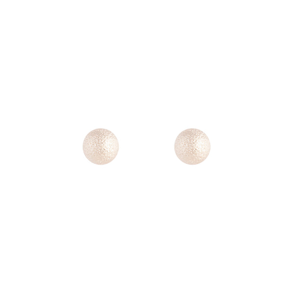 Rose Gold Textured Ball Stud Earrings