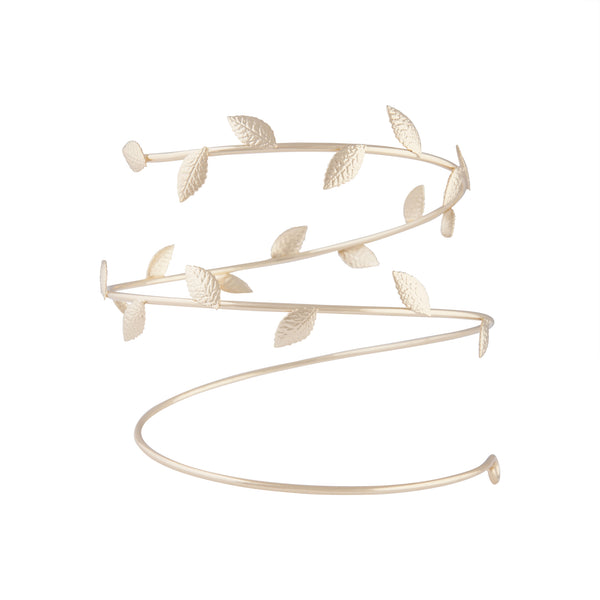 Gold Leaf Spiral Arm Cuff