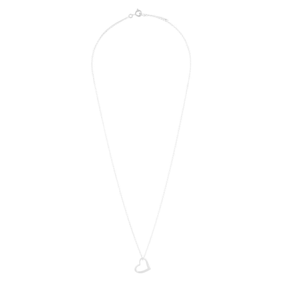 Sterling Silver Heart Pendant Necklace