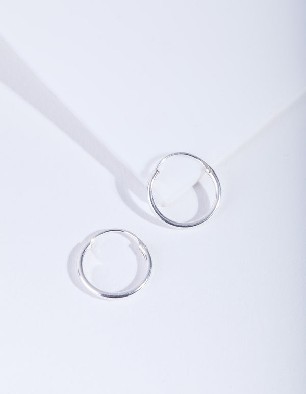 Sterling Silver 12mm Hoop Earrings