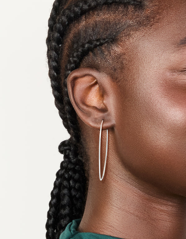 Sterling Silver 50Mm Hoop