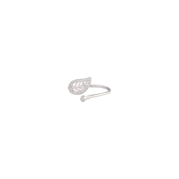 Sterling Silver Leaf Wrap Ring