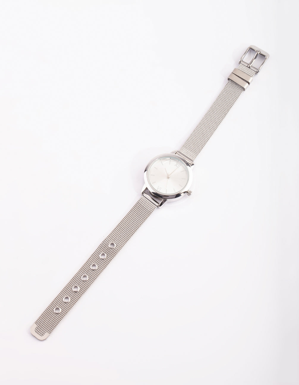 Silver Skinny Chain Strap Watch