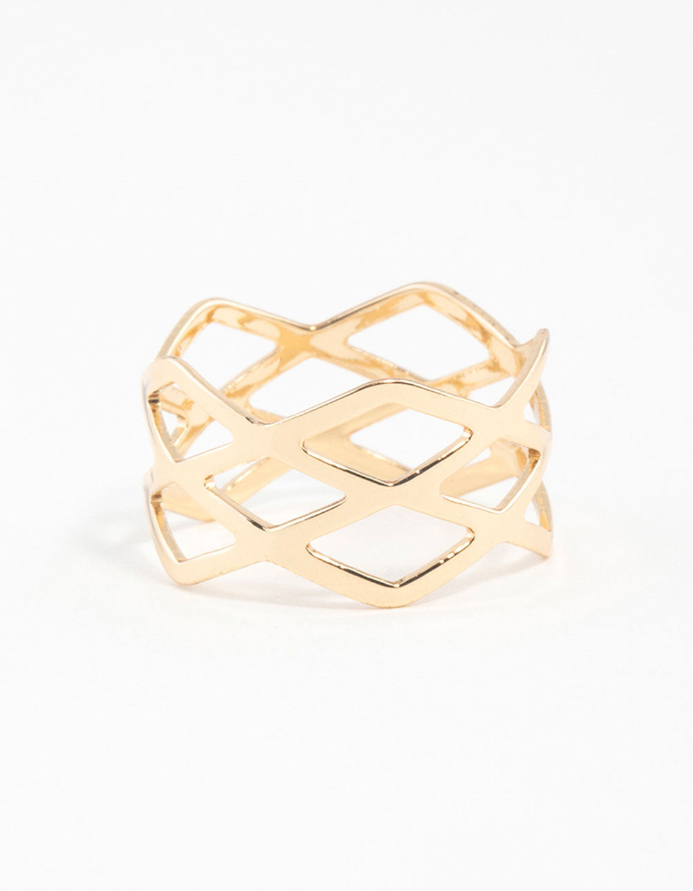 Gold Multi Cross Over Ring