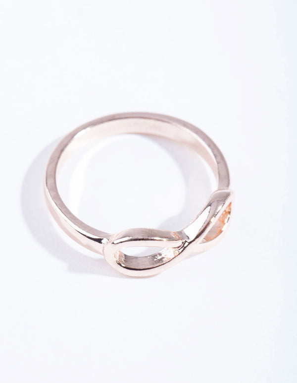 Rose Gold Infinity Band Ring
