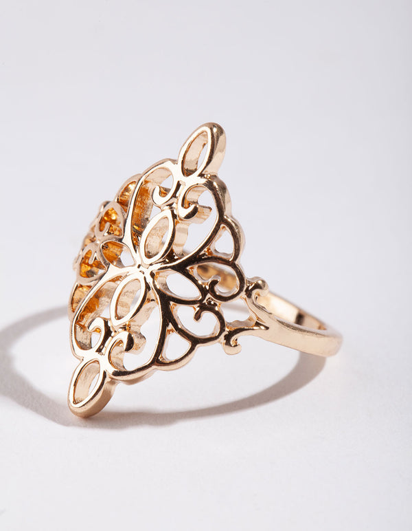 Gold Filigree Ring