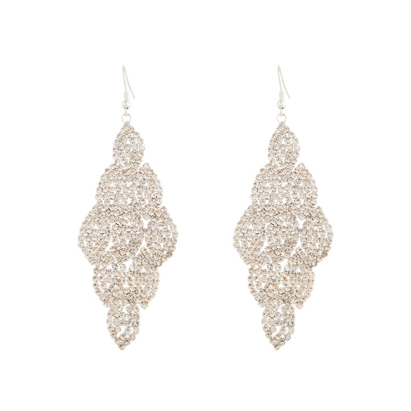 Silver Cupchain Cloud Drop Earrings