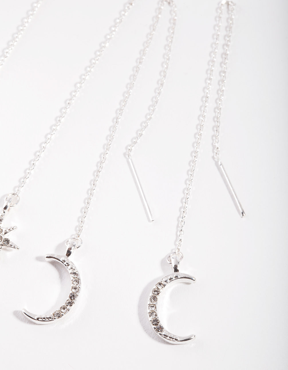 Silver Star Moon Drop Earring Pack