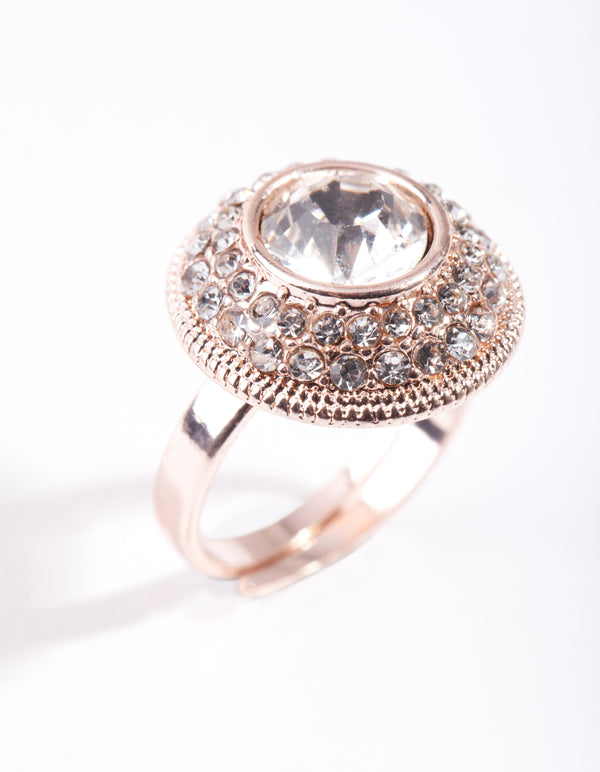 Rose Gold Circle Statement Ring