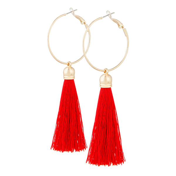 RED SG TASSEL HOOP