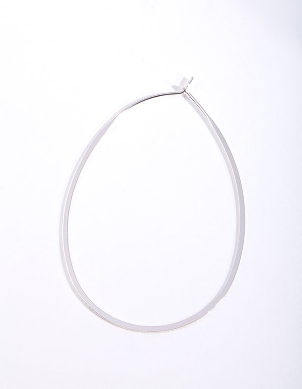 Silver Fine Teardrop Earrings