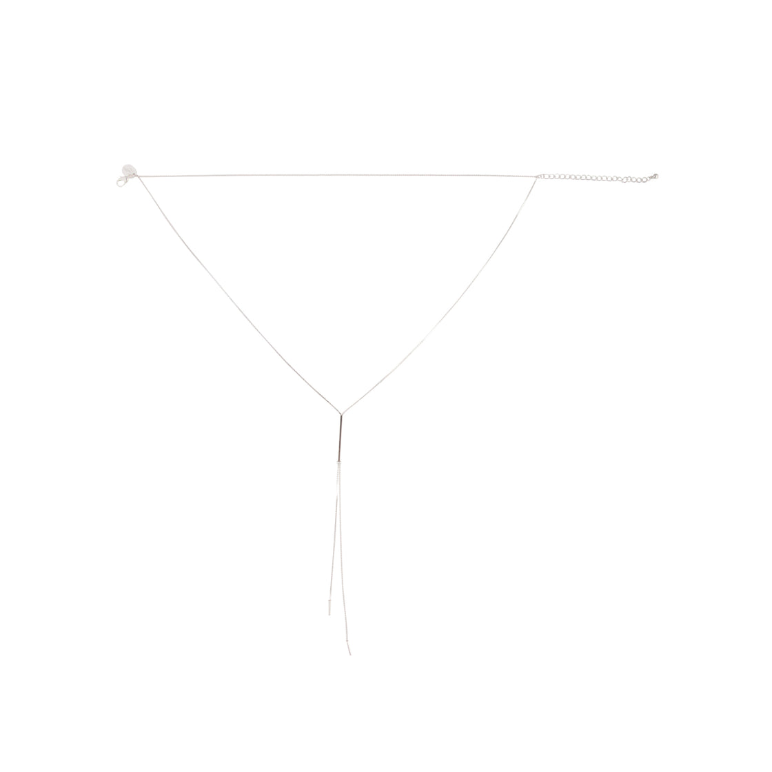 Fine Silver Snake Chain Crossover Choker