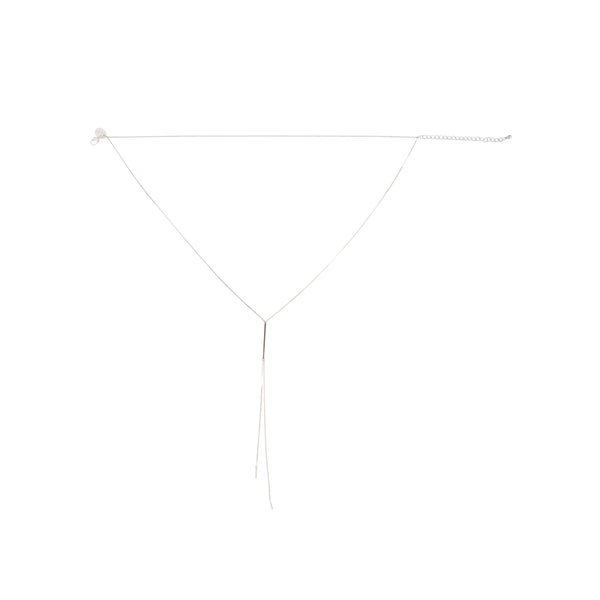 Fine Silver Snake Chain Crossover Choker