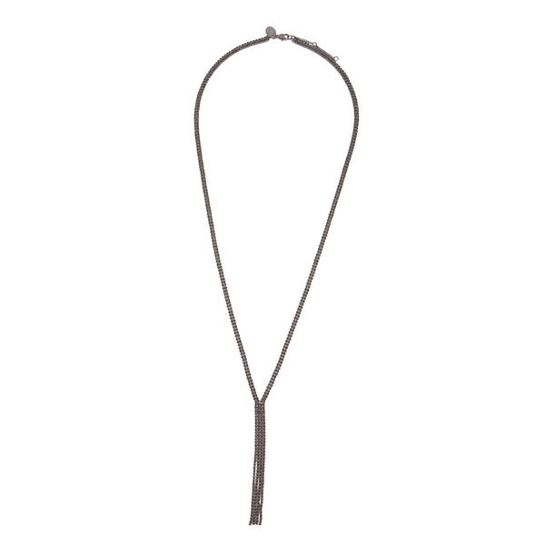 Gunmetal Chain Y Neck Necklace
