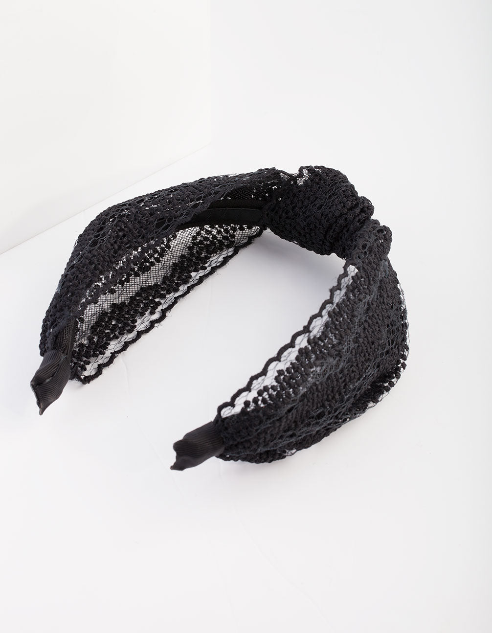 Black Lace Knot Headband