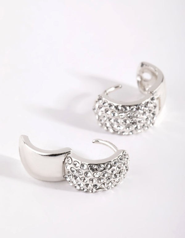 LOVL SS PAVE HOOP ER