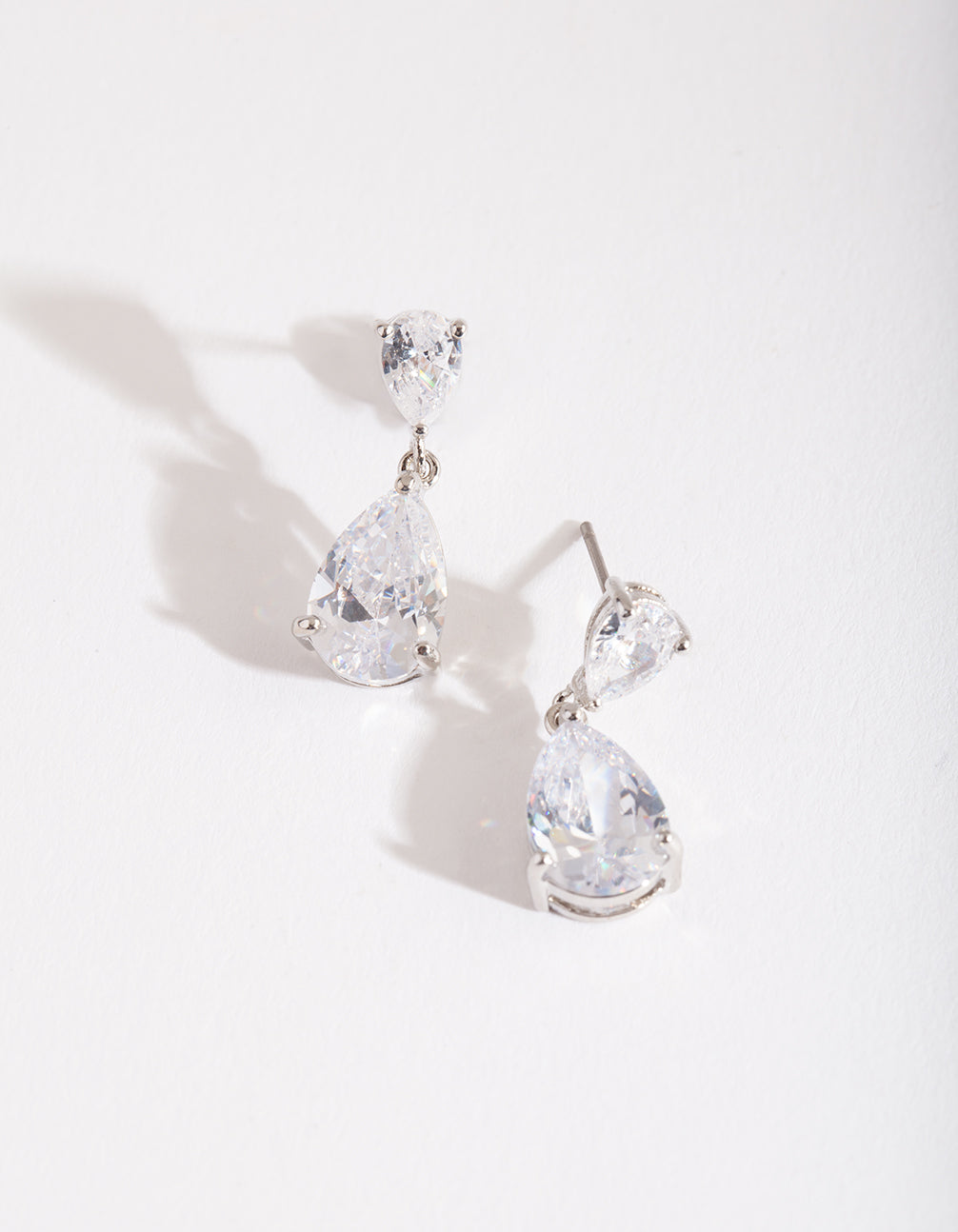 Mirrored Teardrop Crystal Earring