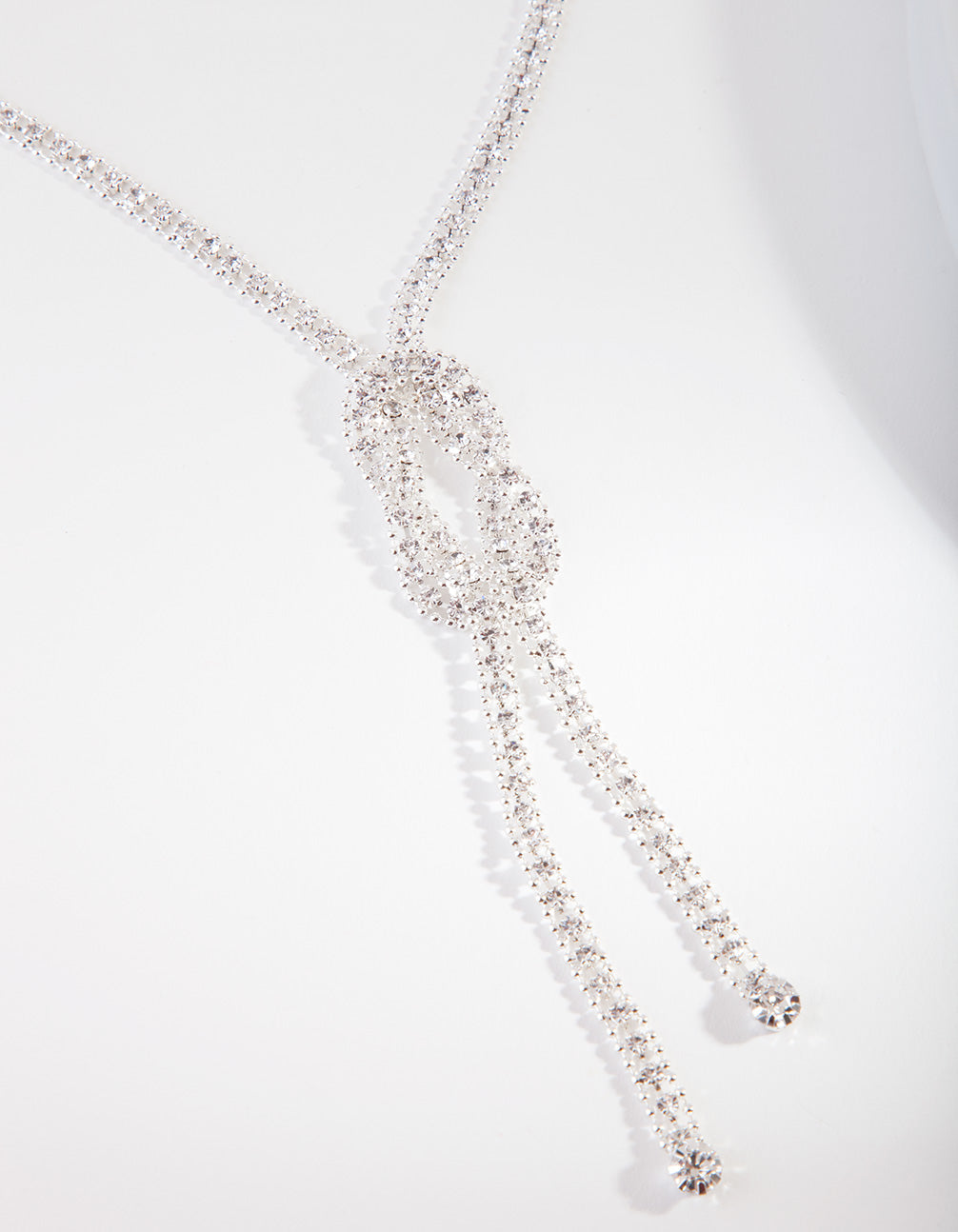 Silver Knot Long Necklace