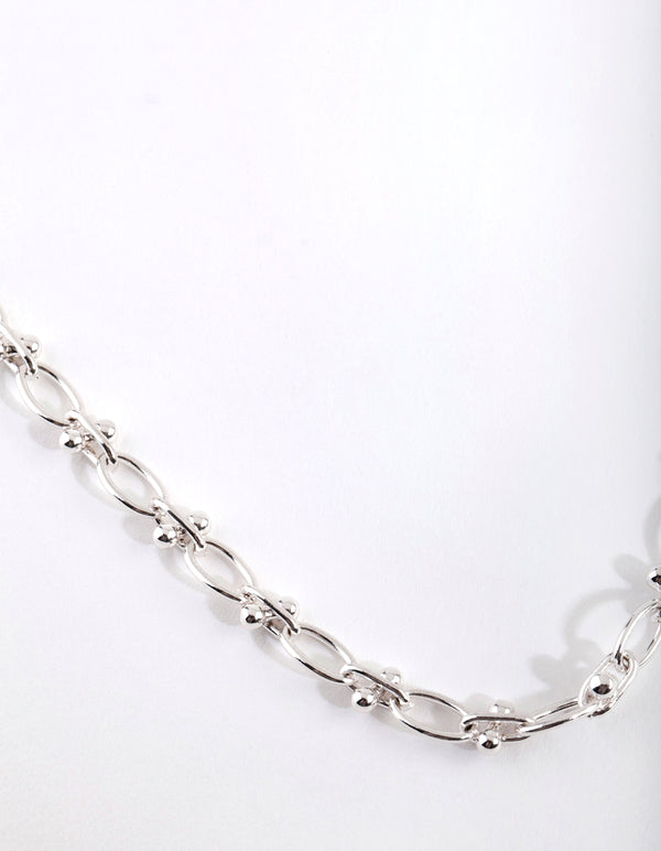 Silver Chain Link Fine Necklace