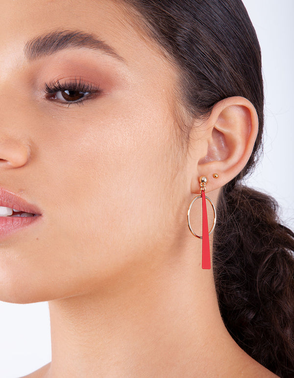 RED CM GEOMETRIC DROP ER