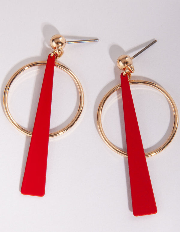 RED CM GEOMETRIC DROP ER