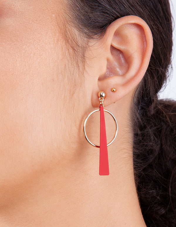 RED CM GEOMETRIC DROP ER