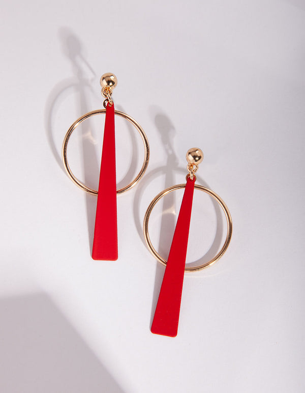 RED CM GEOMETRIC DROP ER