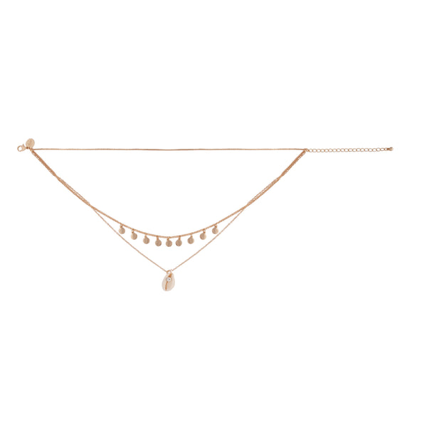 Gold Triple Layer Shell Choker