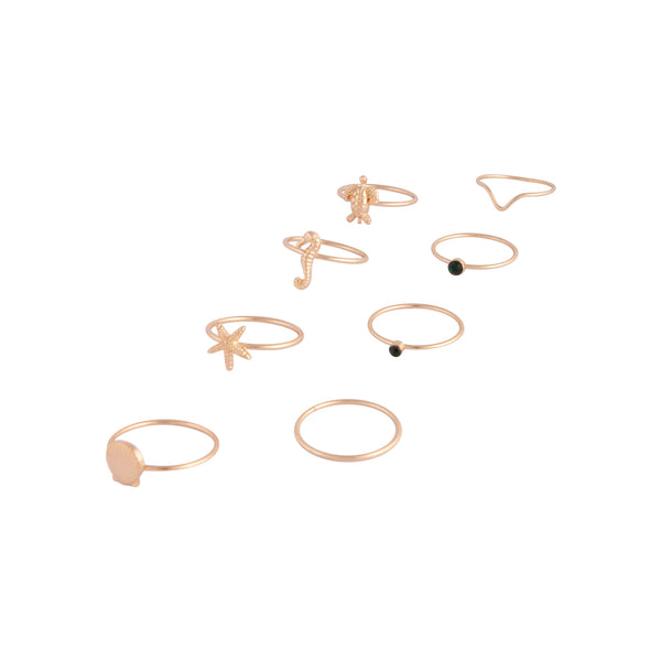 Gold Under The Sea Ring 8-Pack