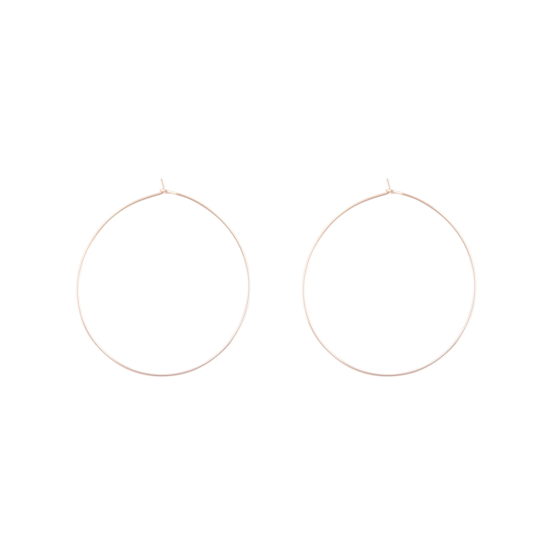 Rose Gold Wire Hook 5cm Hoop Earrings