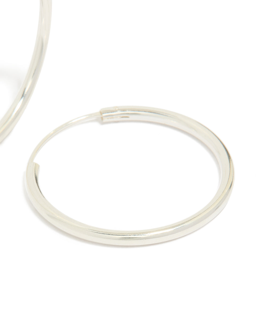 Sterling Silver Thick Hoop Earrings 30MM