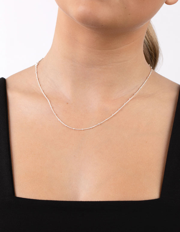 Sterling Silver Ball Chain Necklace