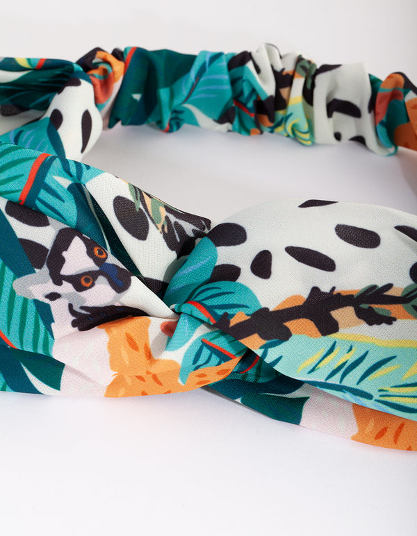 Green Tropical Fabric Headband