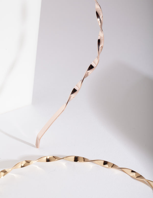 Metal Twist Headband Pack