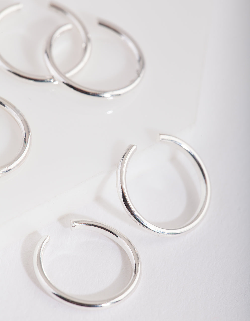 Silver Mini Faux Body Jewellery Rings