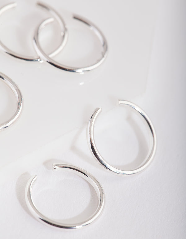 Silver Mini Faux Body Jewellery Rings