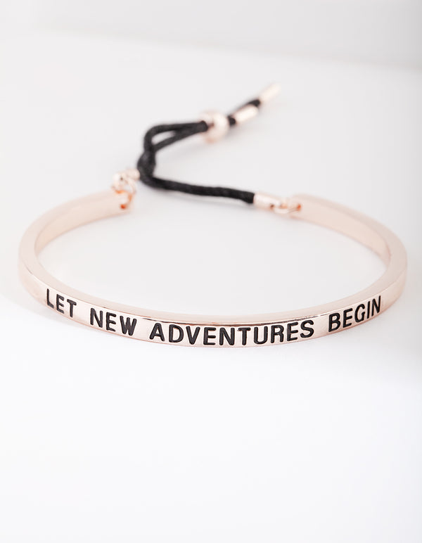 Rose Gold New Adventures Bangle Gift Box