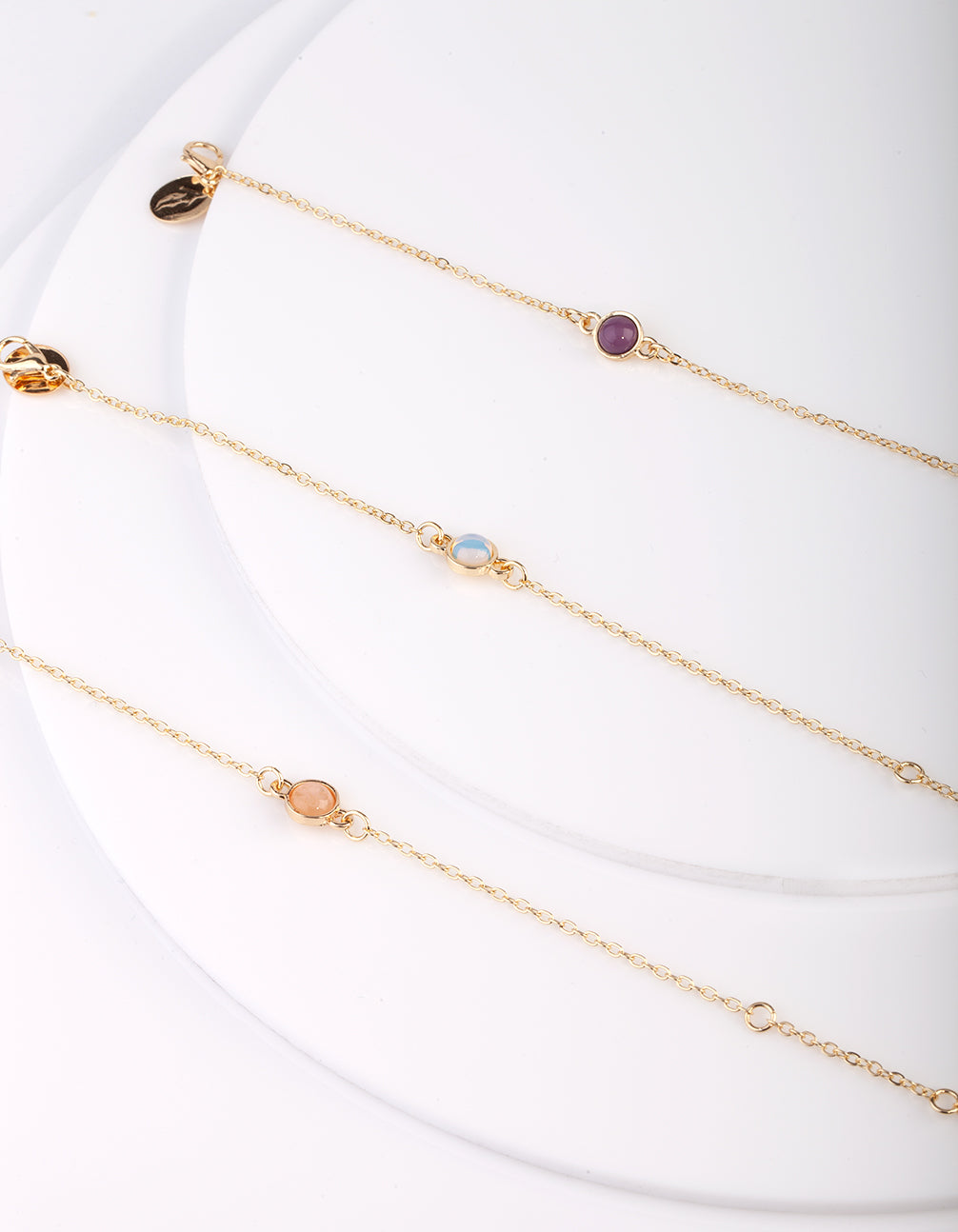Semi-Precious Stone Gold Bracelet & Anklet Pack