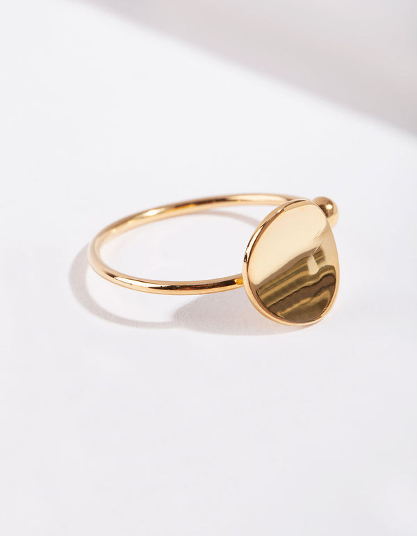 Gold Plated Sterling Silver Open Disc Ring