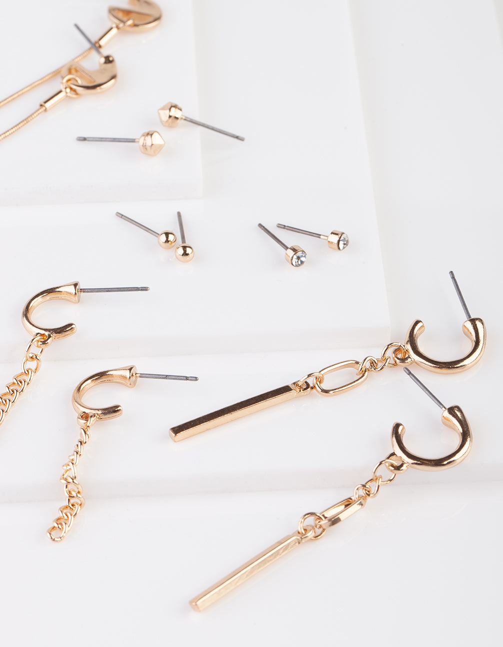 Gold Stud Earring 6-Pack