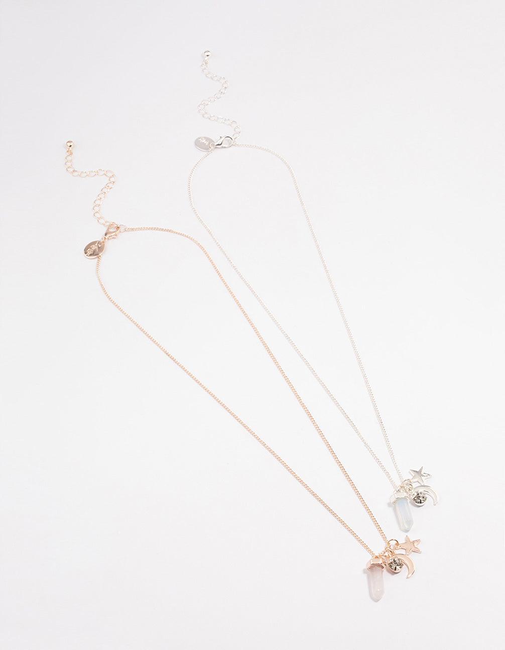 Mixed Metal Semi Precious & Celestial Necklace Set