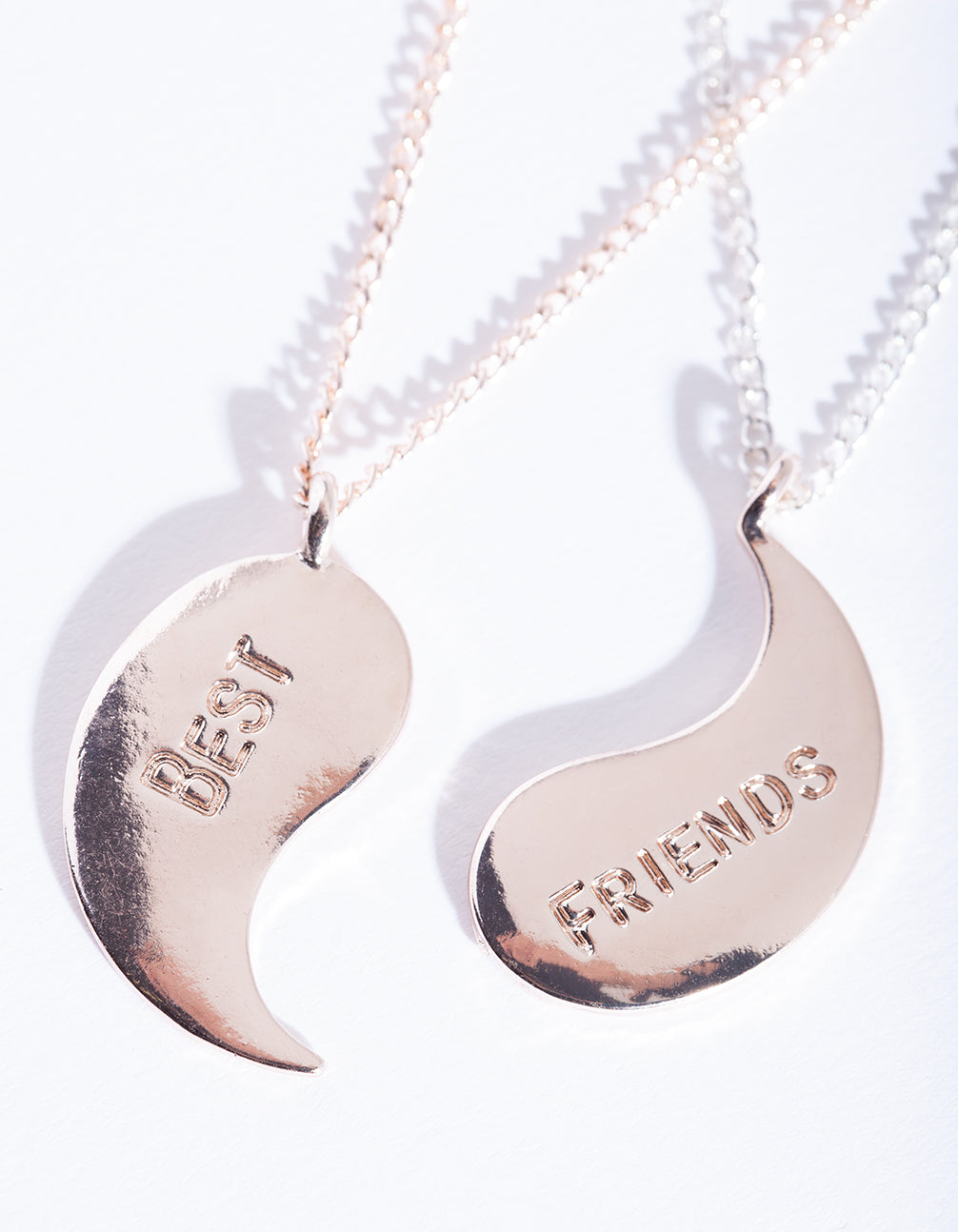 Mixed Metal Yin Yang Necklace 2 Pack