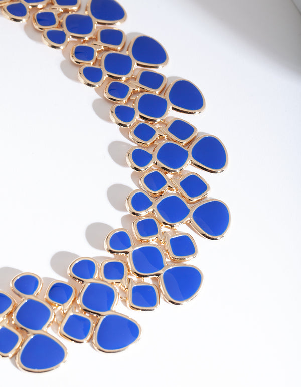 BLUE SG ENML MOSAIC COLLAR NL