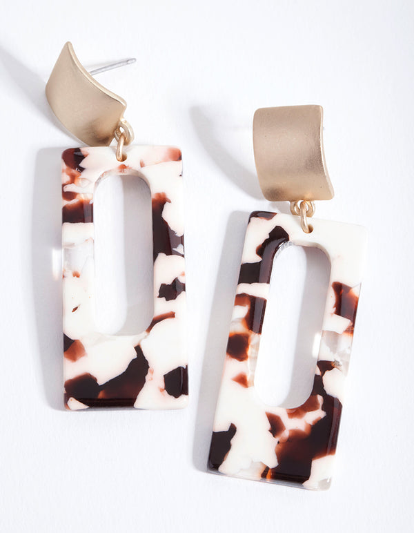 Acrylic Square Drop Earrings