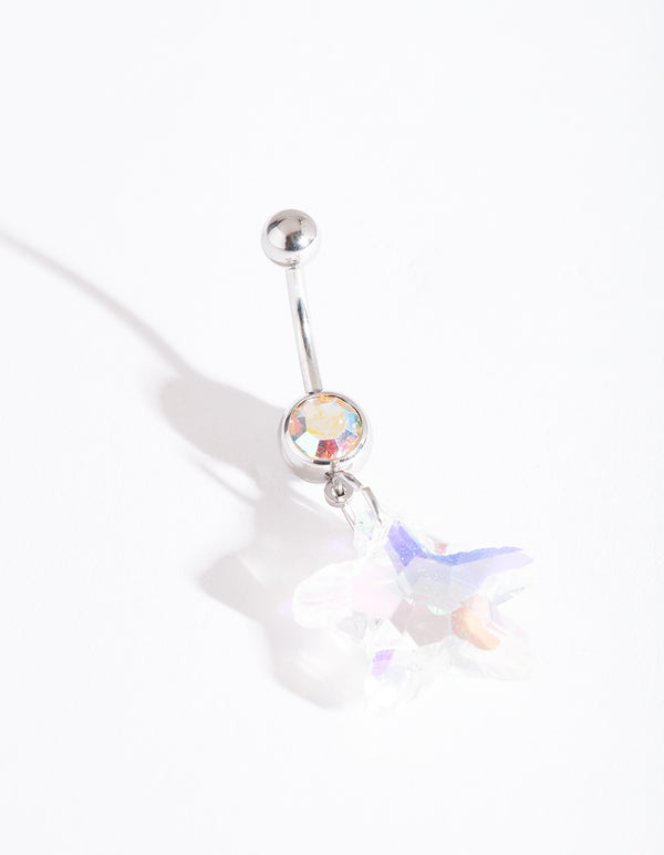 Silver Reflective Star Belly Bar
