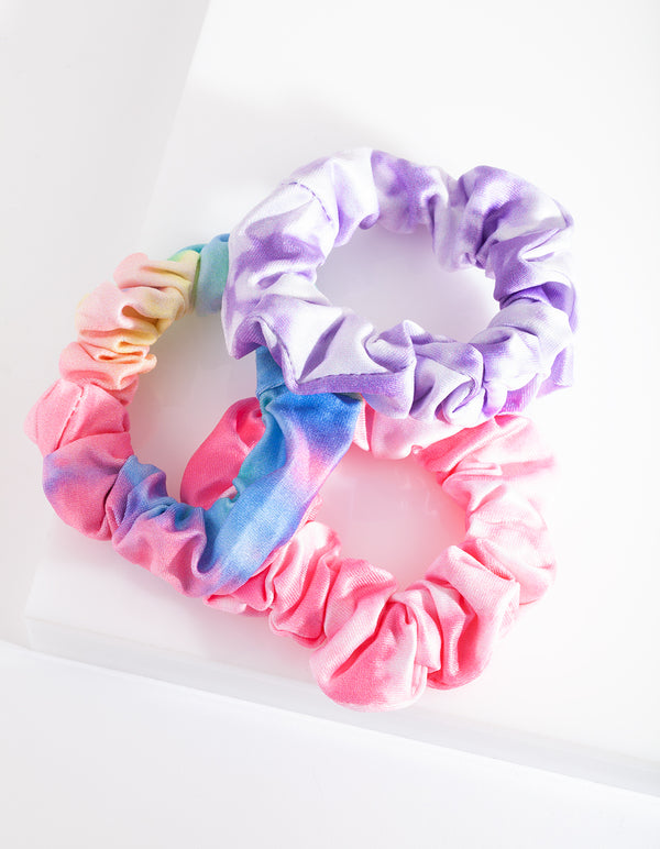 KIDS FB TIE DYE 3 PK SCRUNCHIE