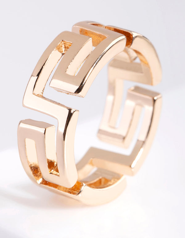 Gold Cut-Out Ancient Ring