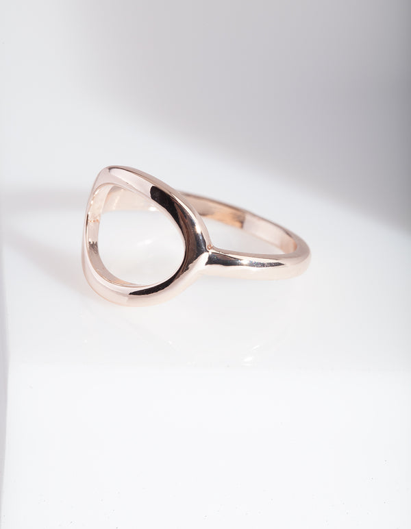 Rose Gold Open Oval Ring